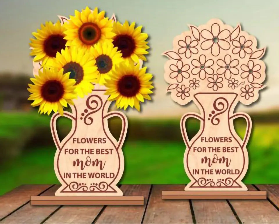 Blumenstrauß aus Laserholz