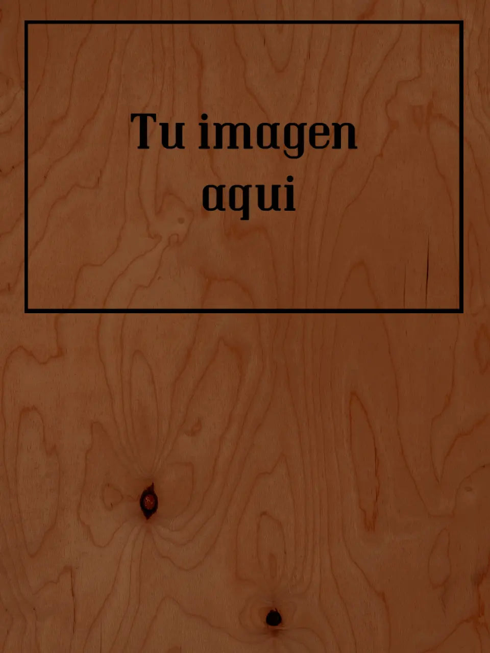Holzkiste mit Foto