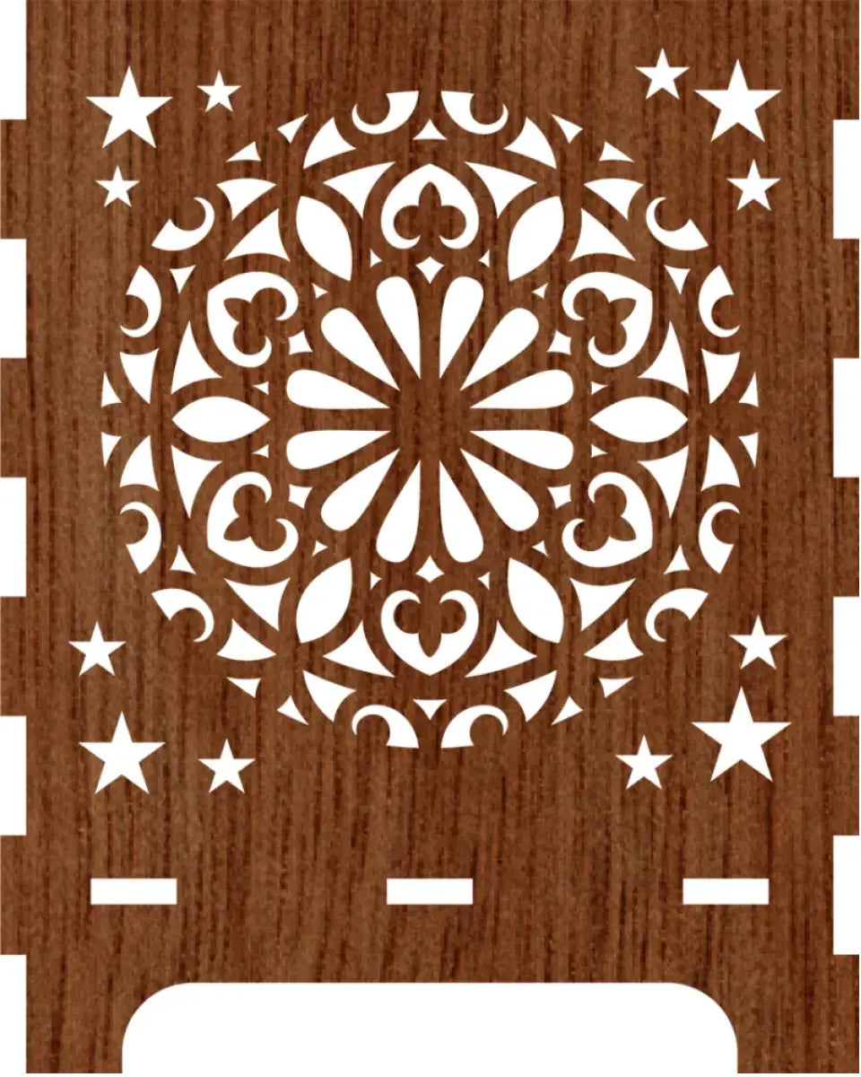 Mandala-Holzlampe