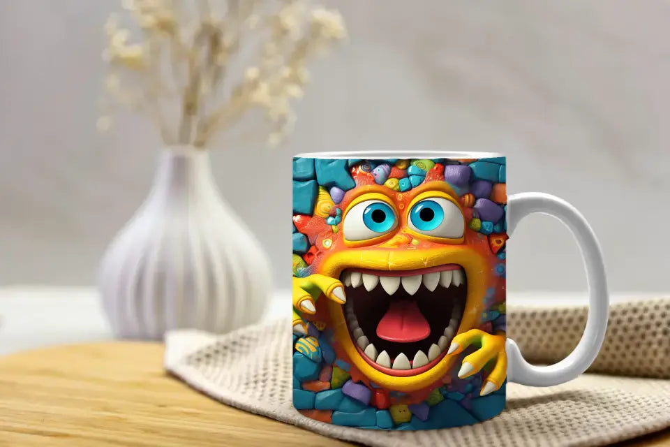 Taza Monstruos 3D