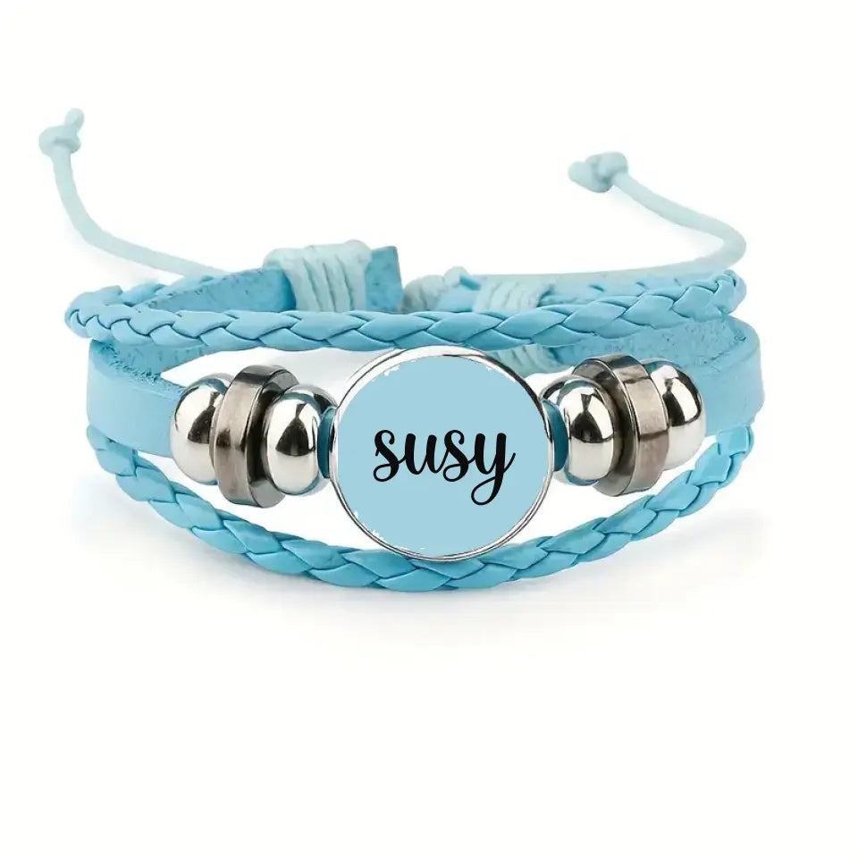 Pulsera cuero nombre
