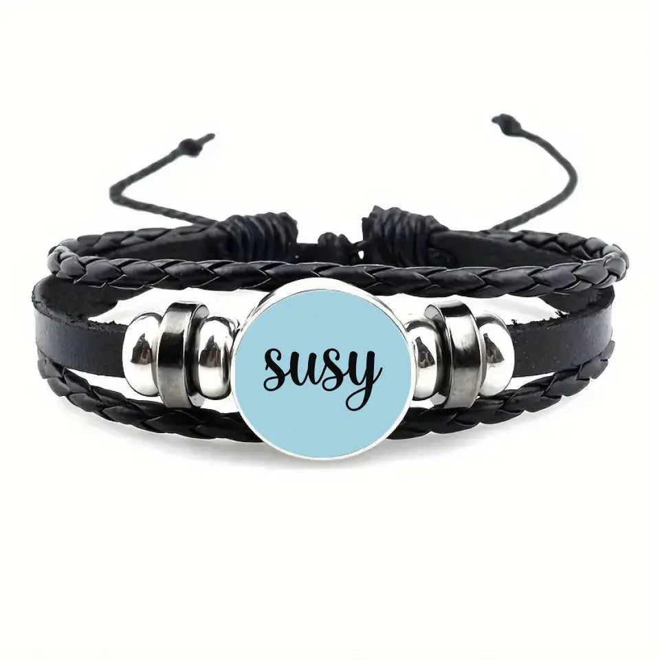 Pulsera cuero nombre