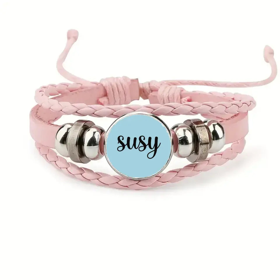 Pulsera cuero nombre