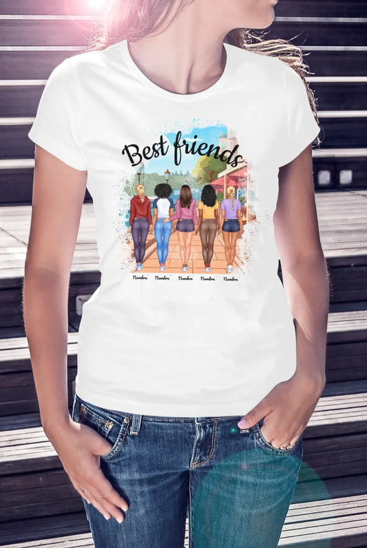 Camiseta mejores amigas personalizable