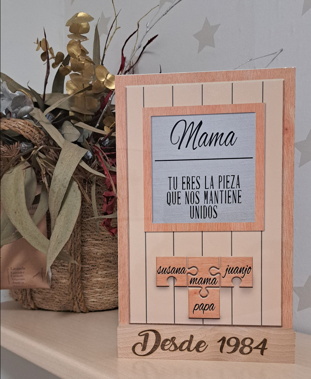 Placa puzzle mamá