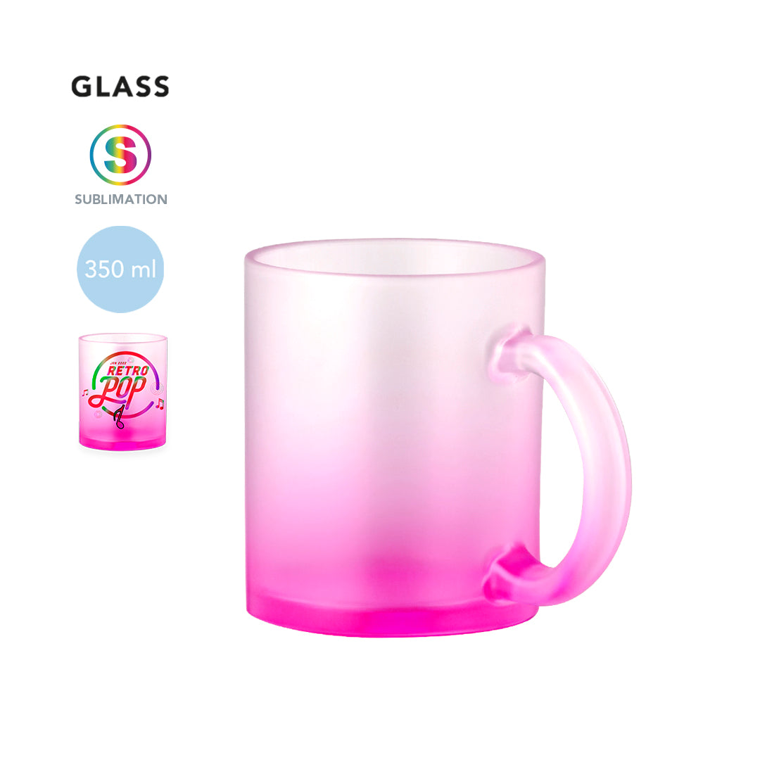 Taza cristal colores mate
