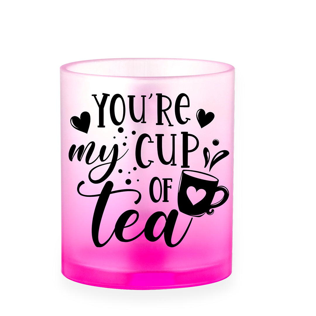 Taza cristal colores mate