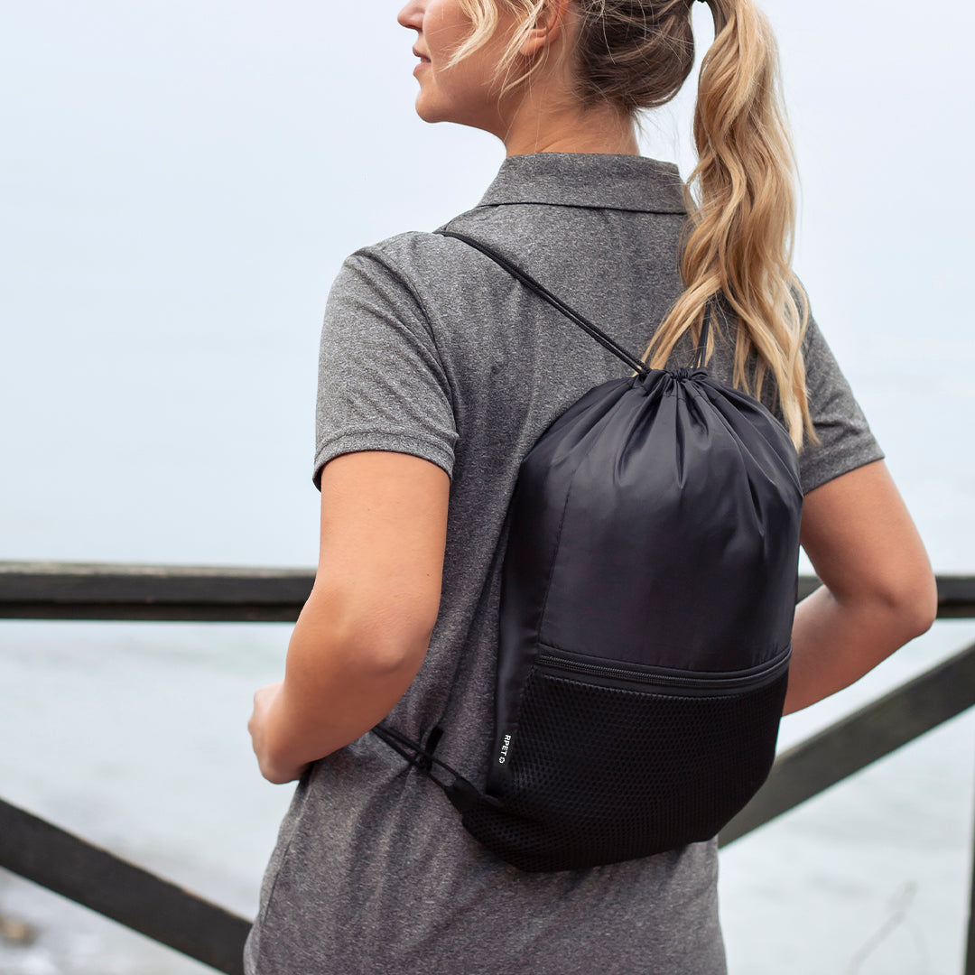 Mochila cuerdas con bolsillo