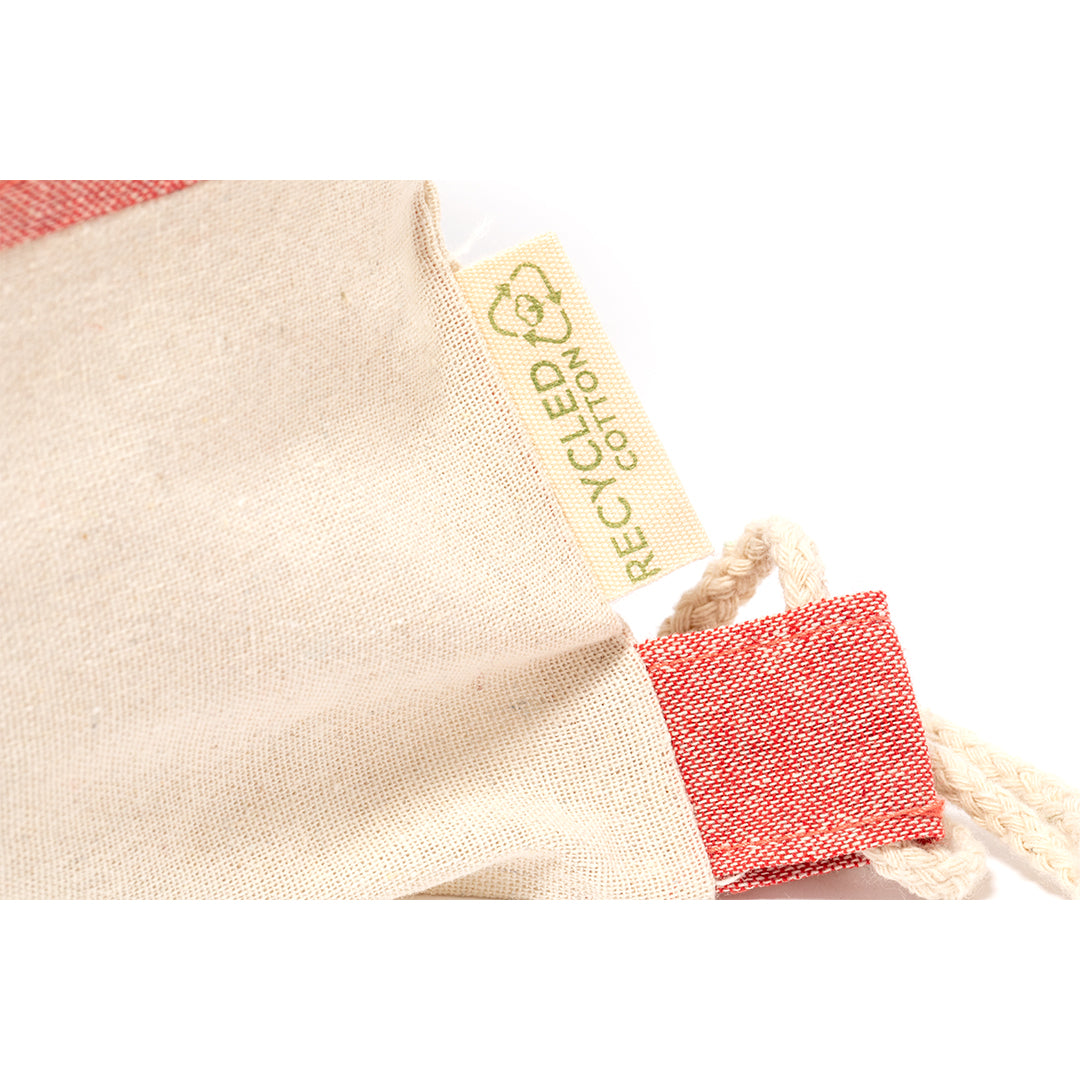 Bolsa cuerdas bicolor algodón