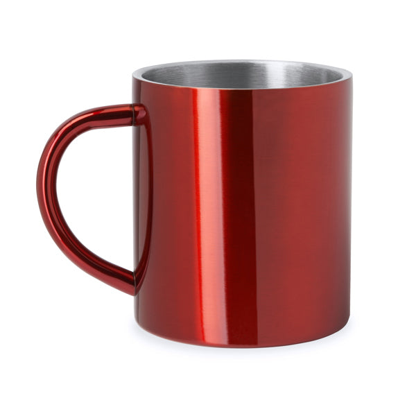 Taza acero doble pared marcada láser