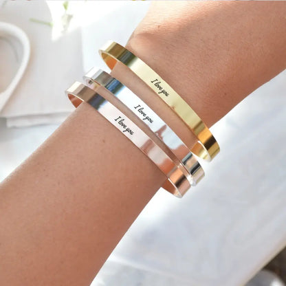 Brazalete muñeca acero grabado láser