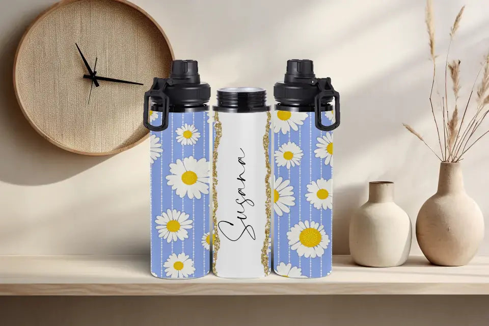 Flasche/Fass 850 ml vertikaler Name in verschiedenen Designs