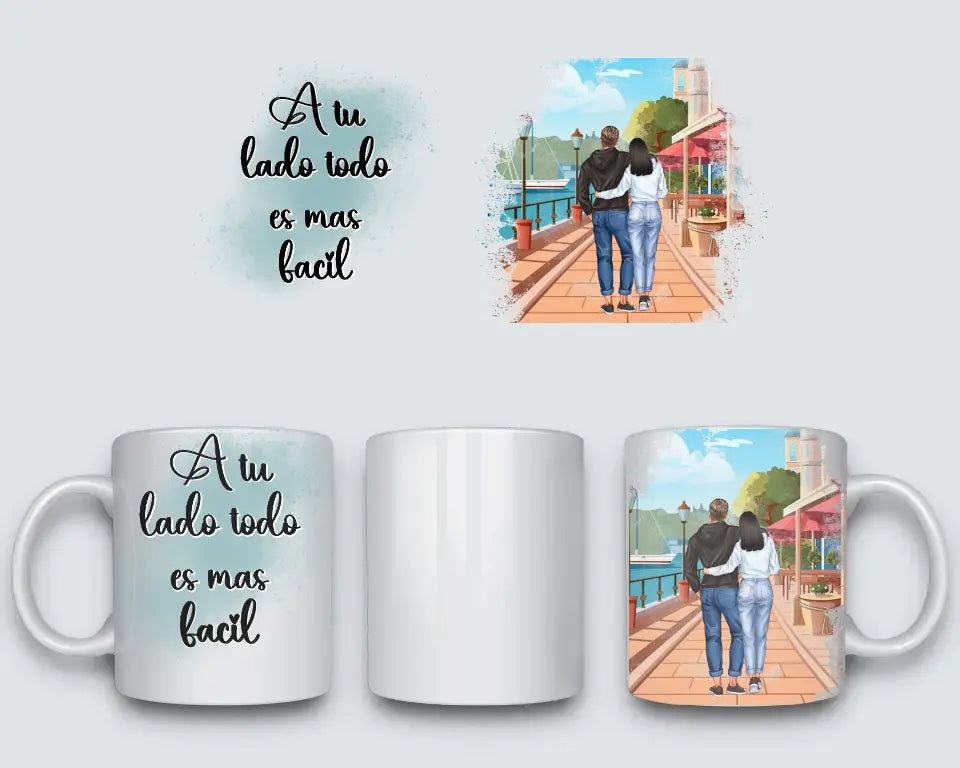 Taza pareja enamorados
