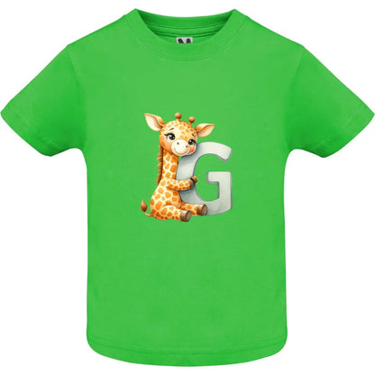 Camiseta bebé inicial con animal