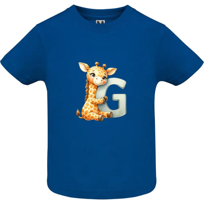 Camiseta bebé inicial con animal