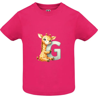 Camiseta bebé inicial con animal