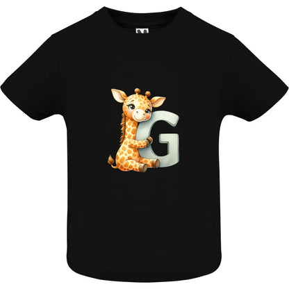 Camiseta bebé inicial con animal