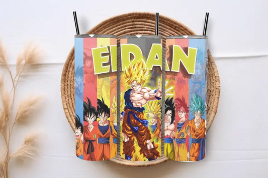 Vaso acero Dragon ball Z con nombre