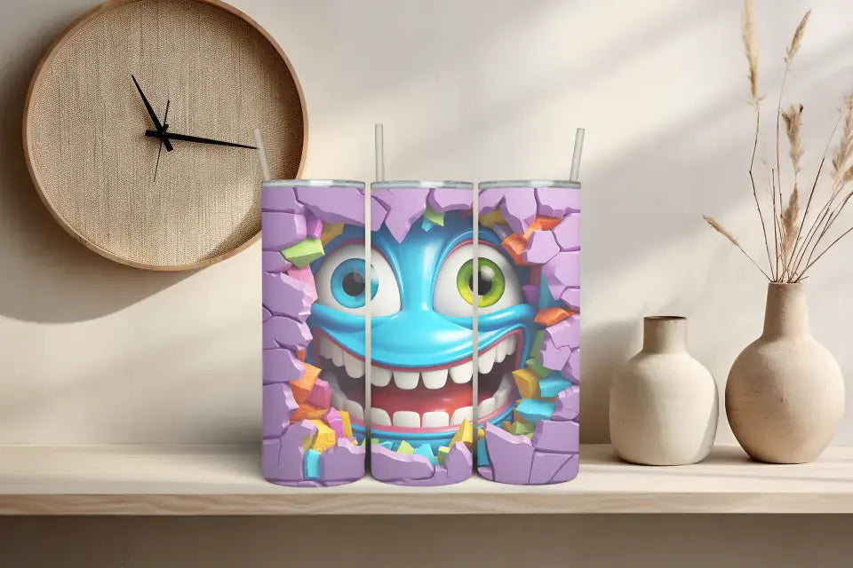 Vaso acero Monstruos