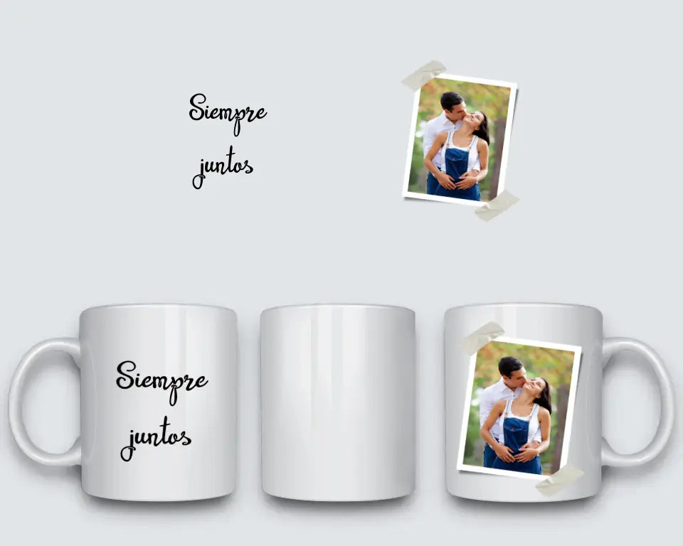 Taza foto con frase