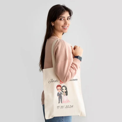Tote Bag pareja novios personalizable