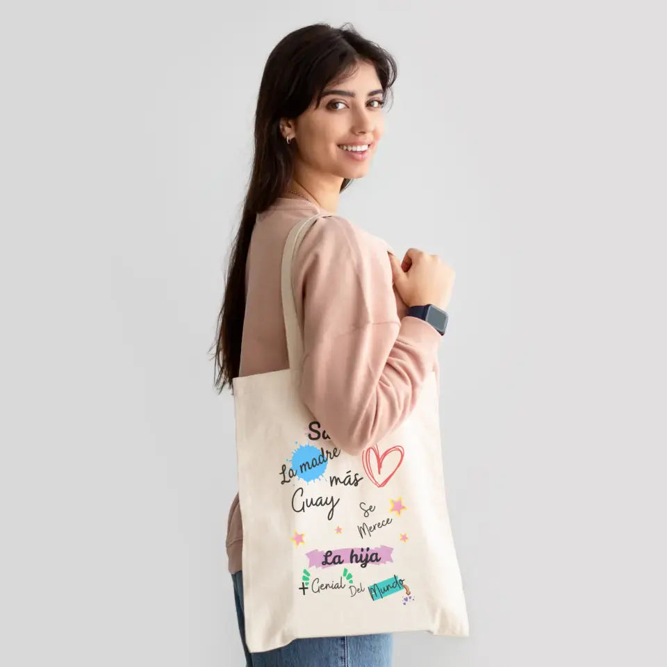 Tote bag Frase "Frase + genial del mundo"