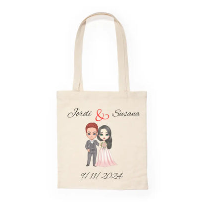 Tote Bag pareja novios personalizable