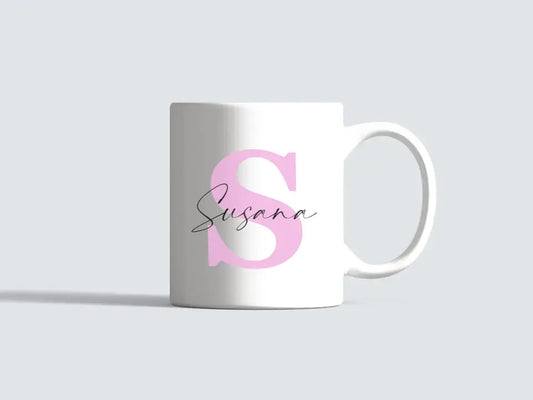 Taza inicial con nombre