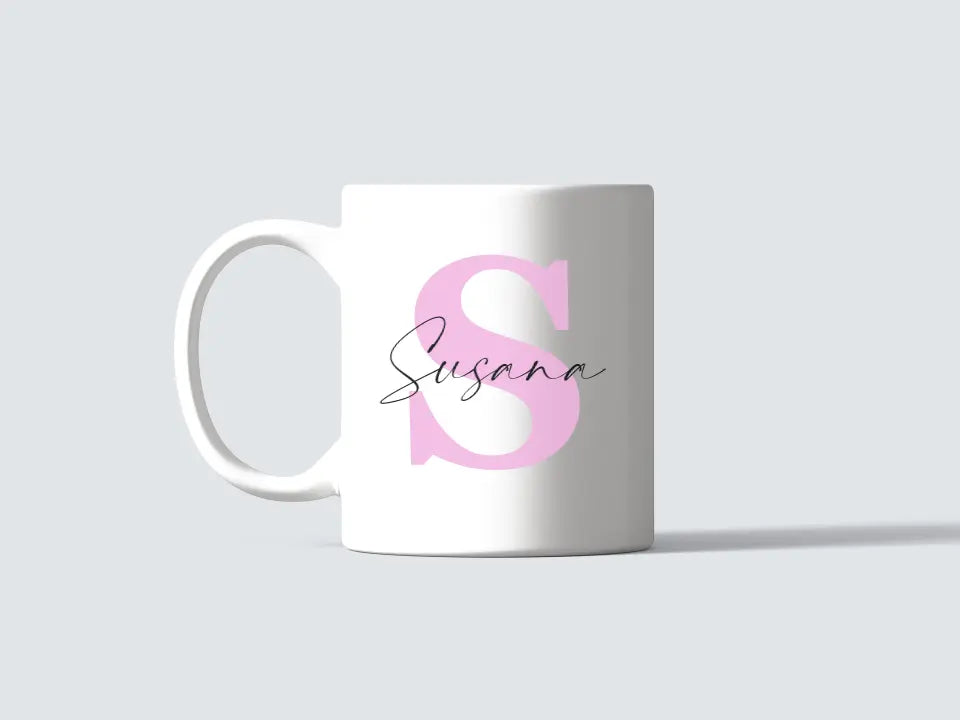 Taza inicial con nombre