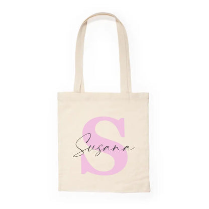 Tote bag inicial con nombre