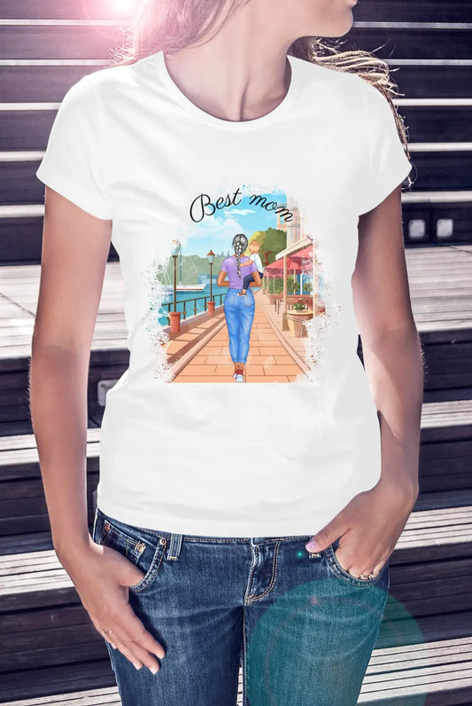 T-Shirt „Mutter und Sohn“ (anpassbar)