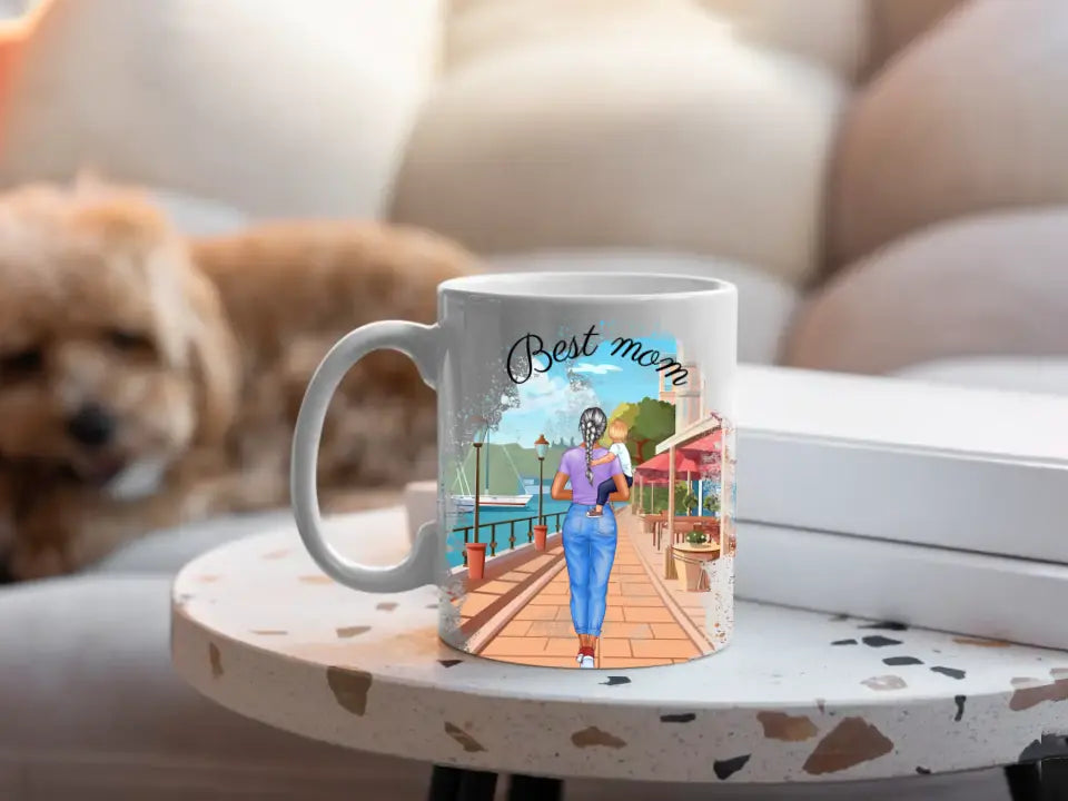 Taza madre e hijo/a personalizable