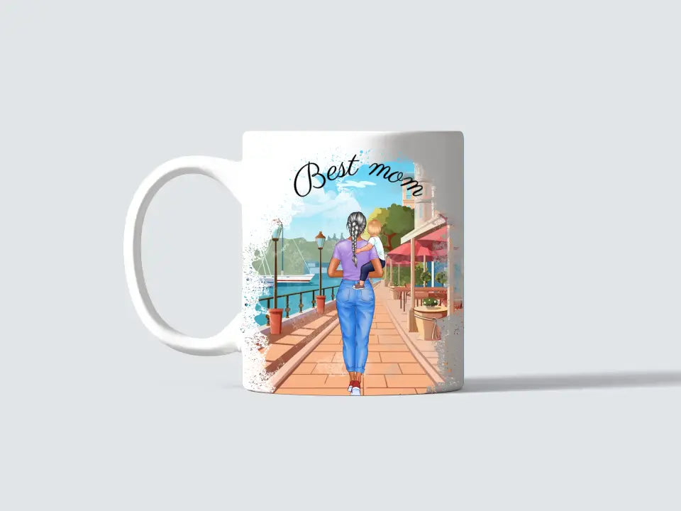 Taza madre e hijo/a personalizable
