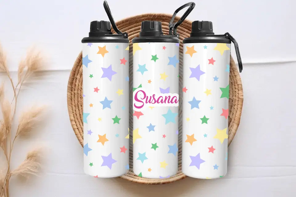 Vaso acero sport Patrones con nombre