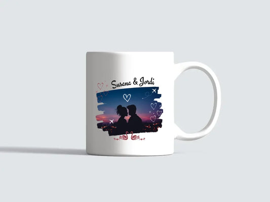 Taza Pareja minimalista