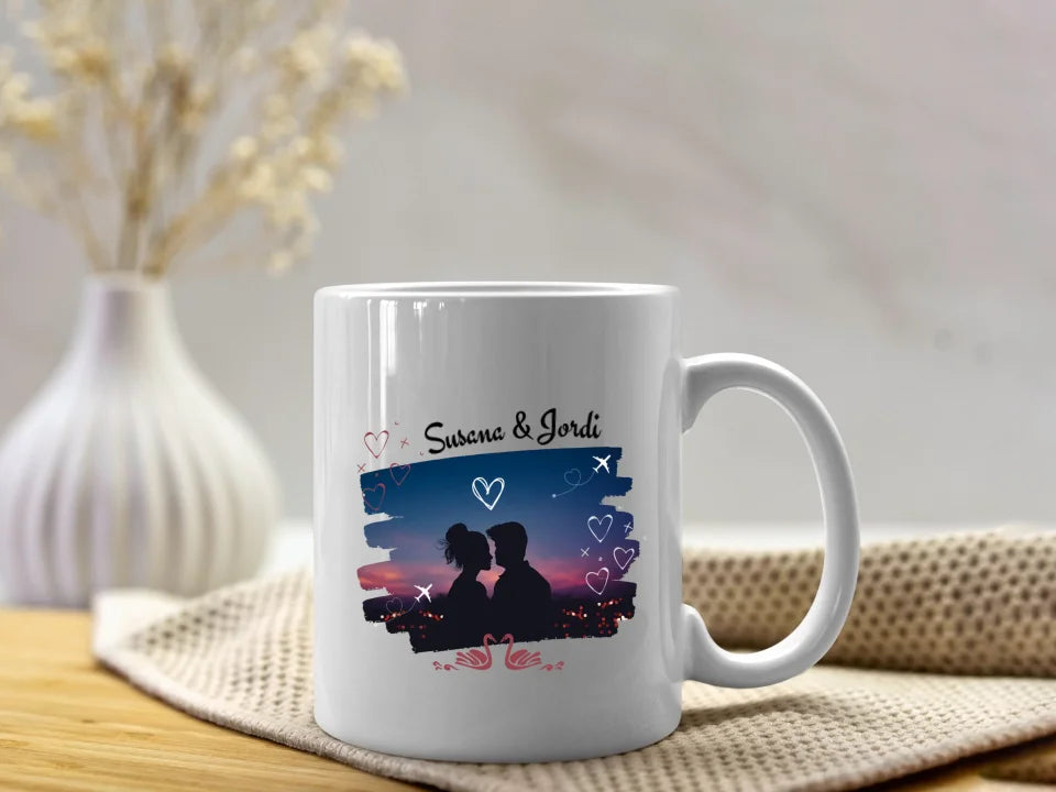Taza Pareja minimalista