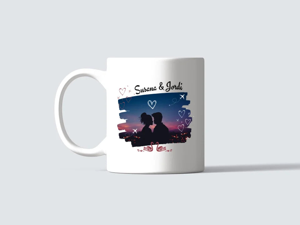 Taza Pareja minimalista