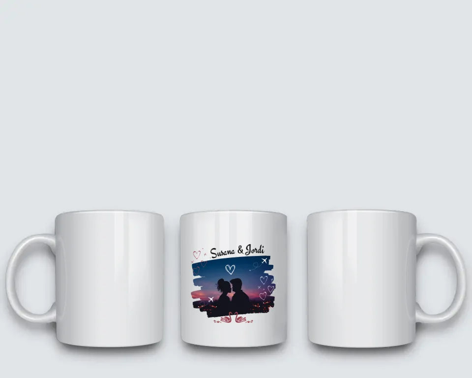 Taza Pareja minimalista
