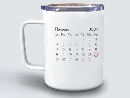 Foto-Thermosbecher + Datumskalender