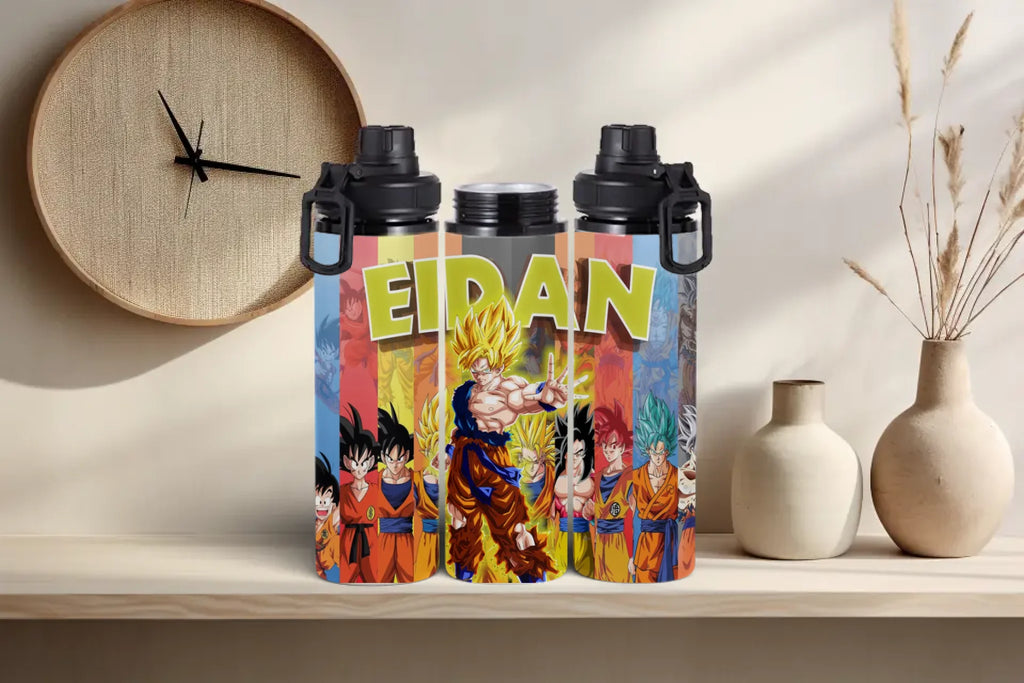 botella/Bidón aluminio Dragon ball Z con nombre