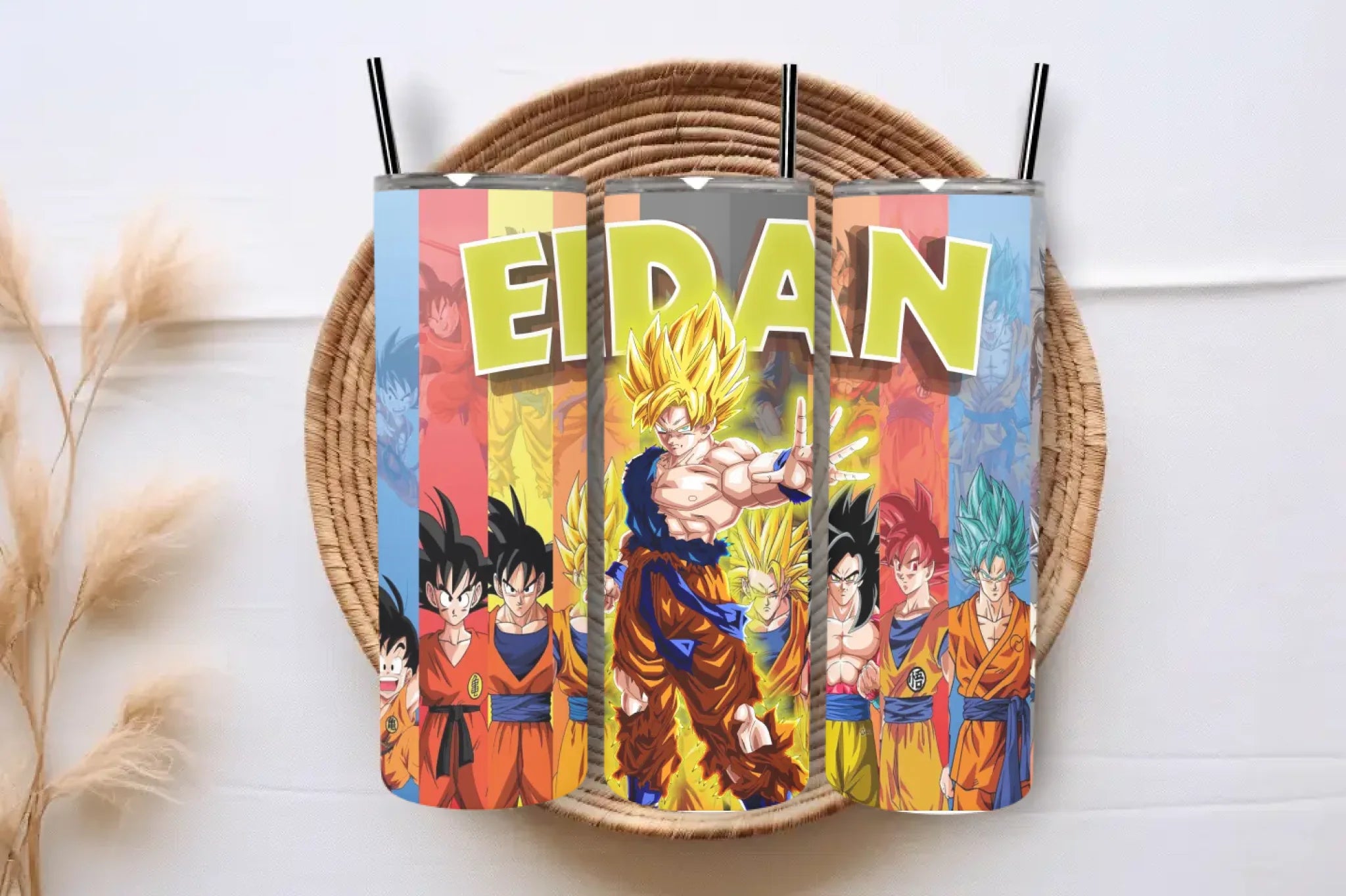 Vaso acero Dragon ball Z con nombre