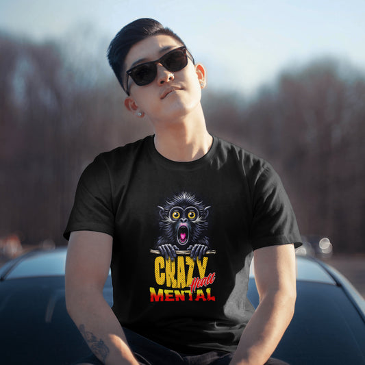 Camiseta mental crazy hombre - unisex