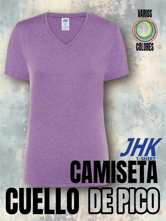Camiseta básica cuello pico