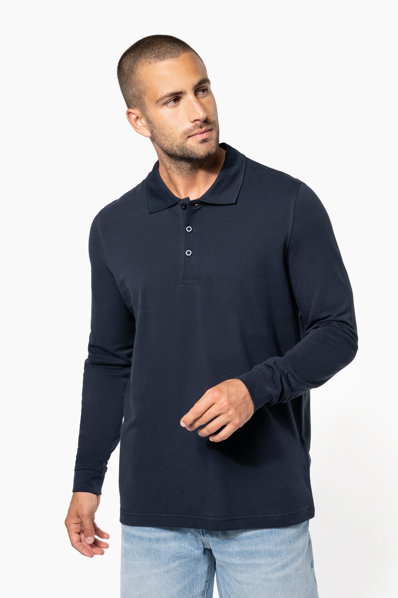 Polo piqué de manga larga