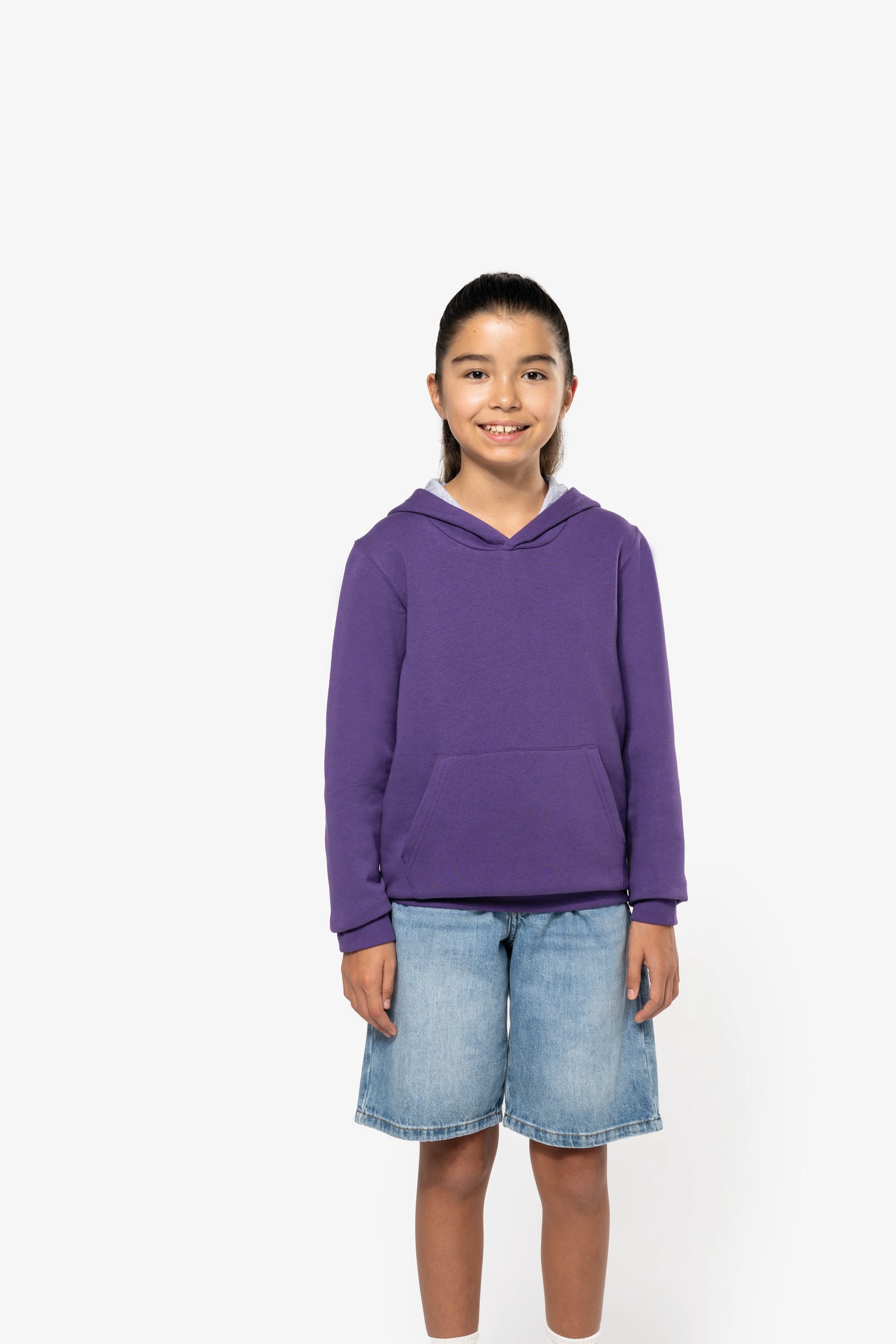 Sudadera capucha contrastada
