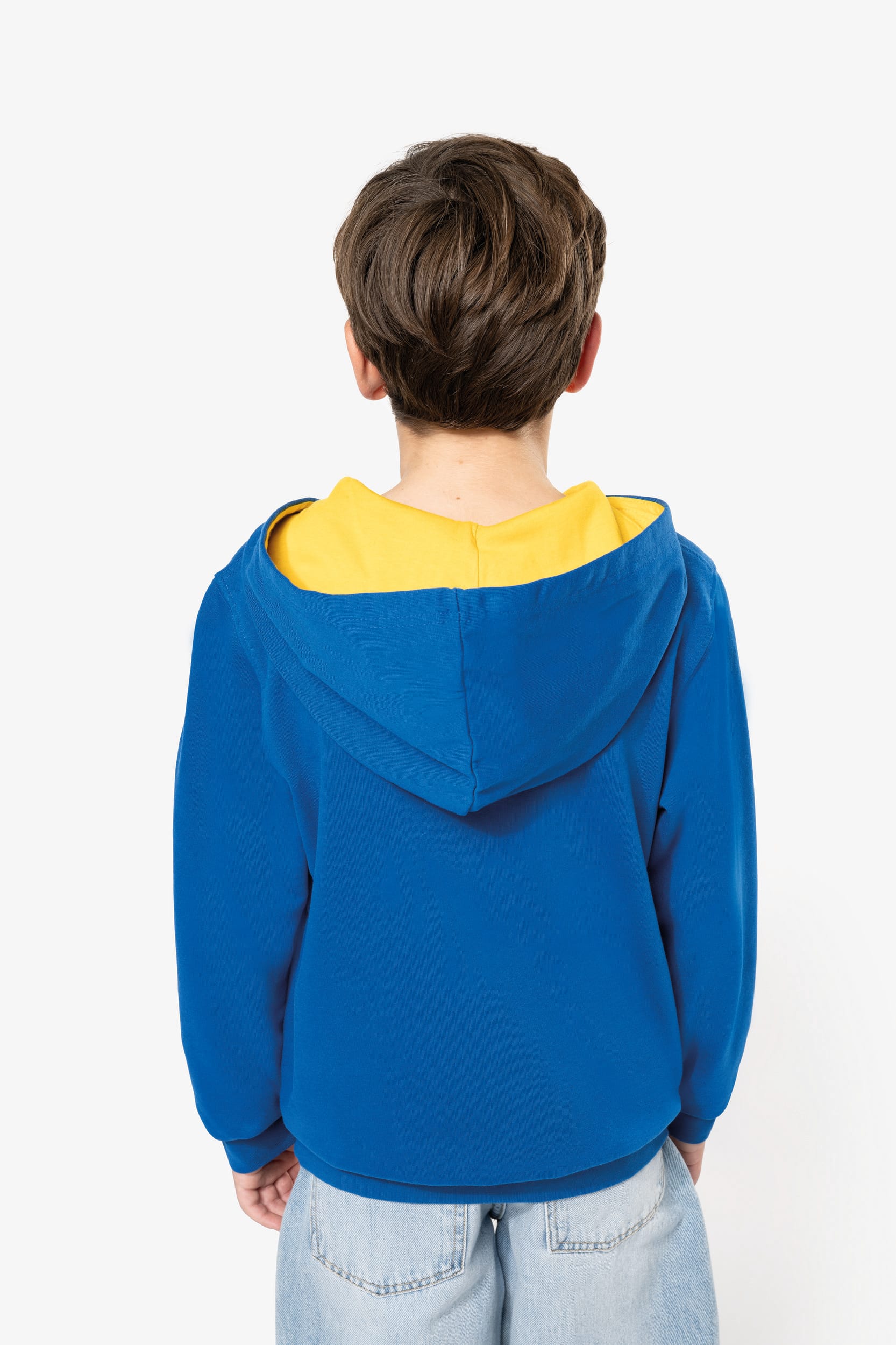 Sudadera capucha contrastada