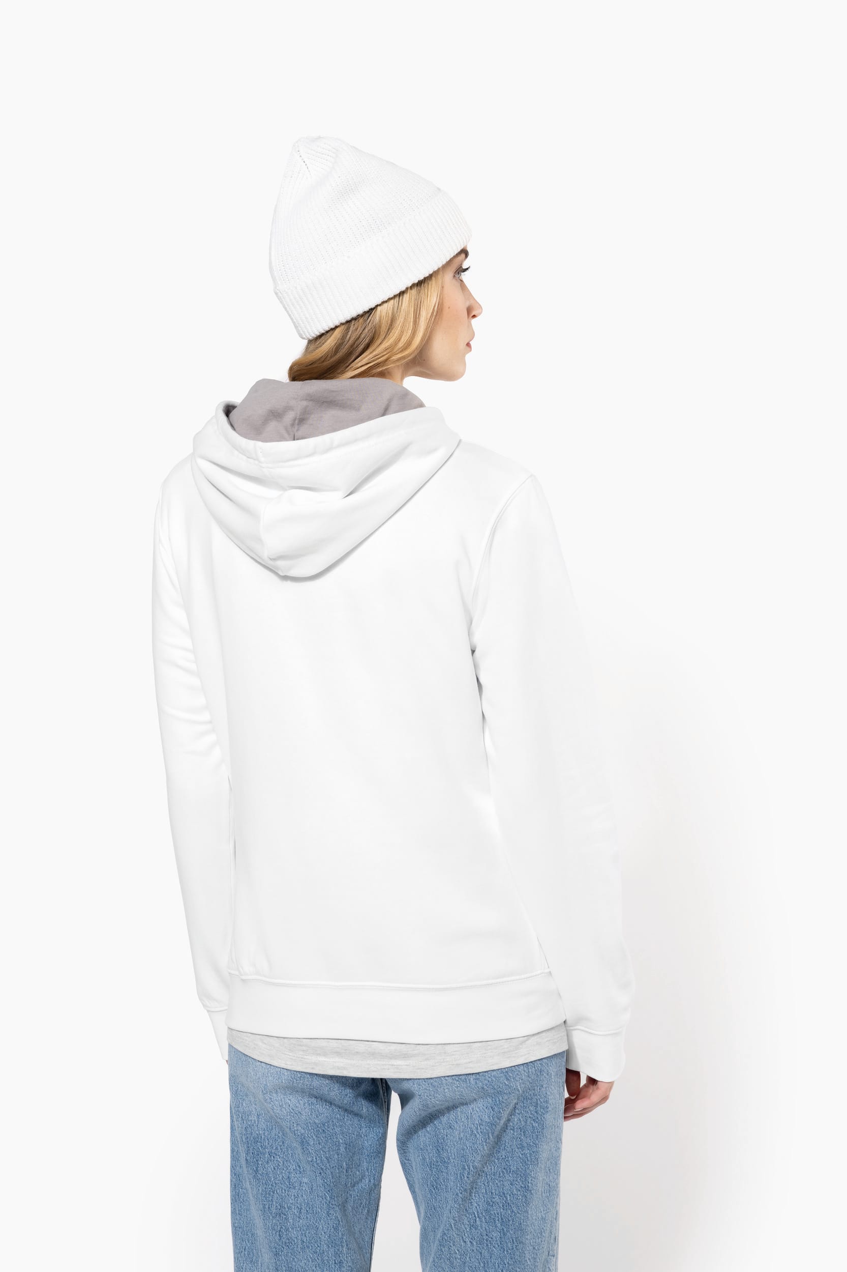 Sudadera capucha contrastada