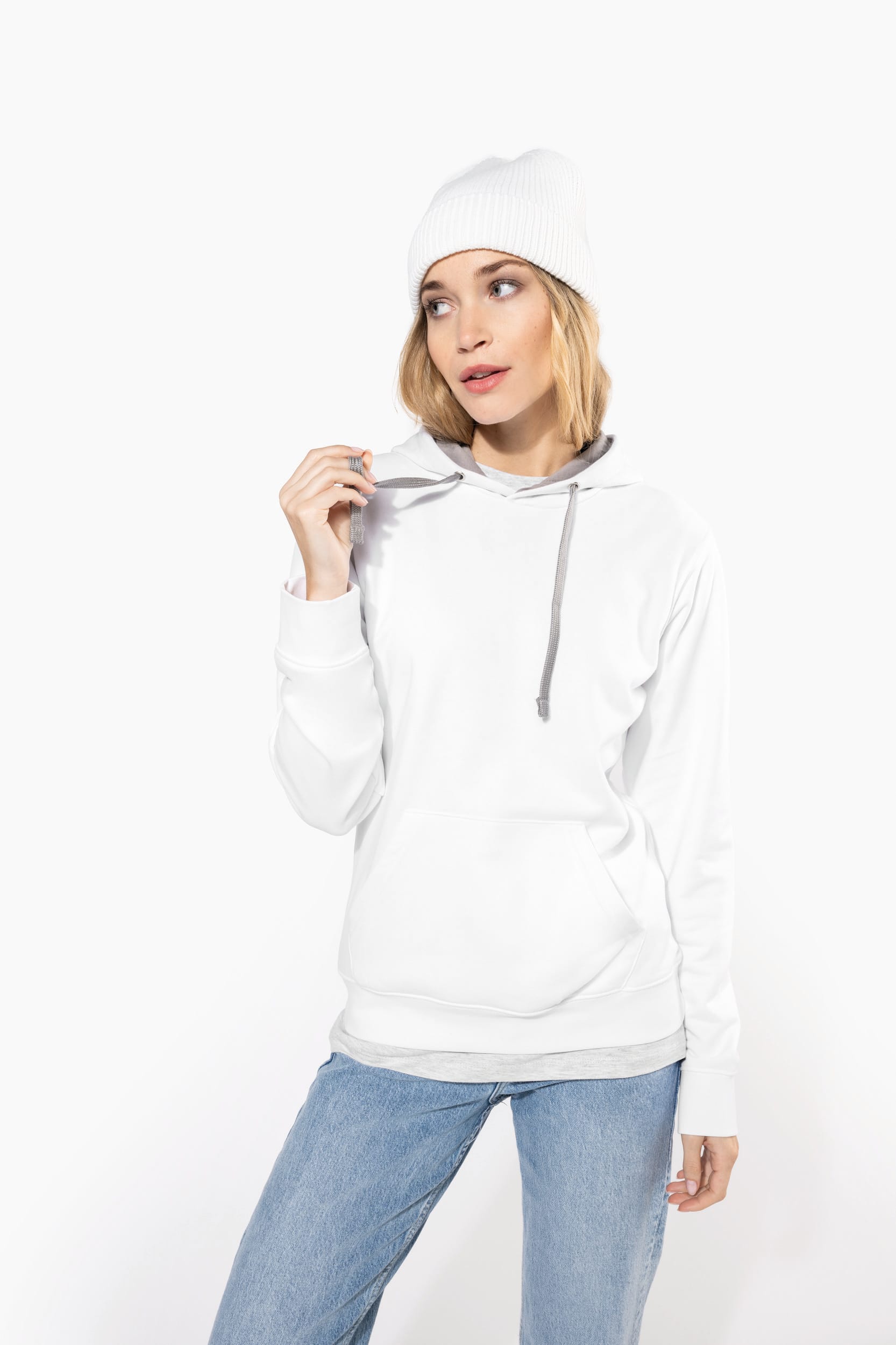 Sudadera capucha contrastada