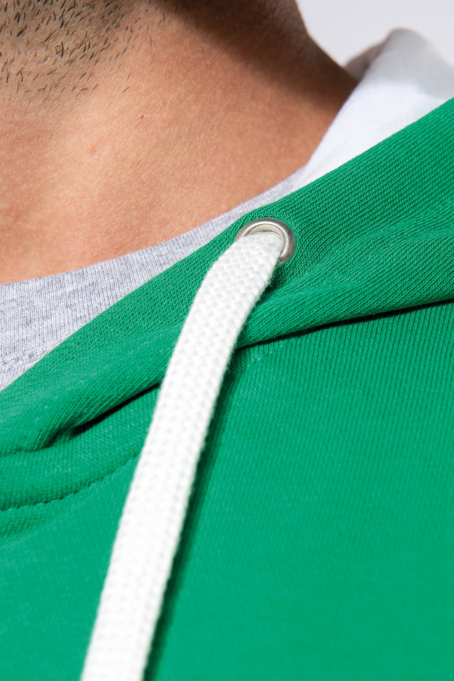 Sudadera cremallera contraste adulto