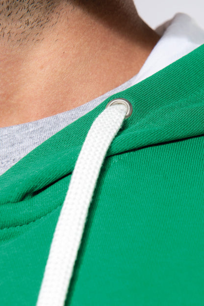 Sudadera cremallera contraste adulto